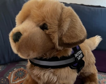 ESSA Golden Retriever Dog Emotional Support Plush Stuffed Animal Personalized Gift Toy