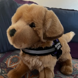 Emotional Support Golden Retriever Dog Plush Stuffed Animal Personalized Gift Toy