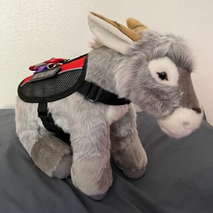 Emotional Support Donkey Burro Eeyore Stuffed Animal Plushie Toy