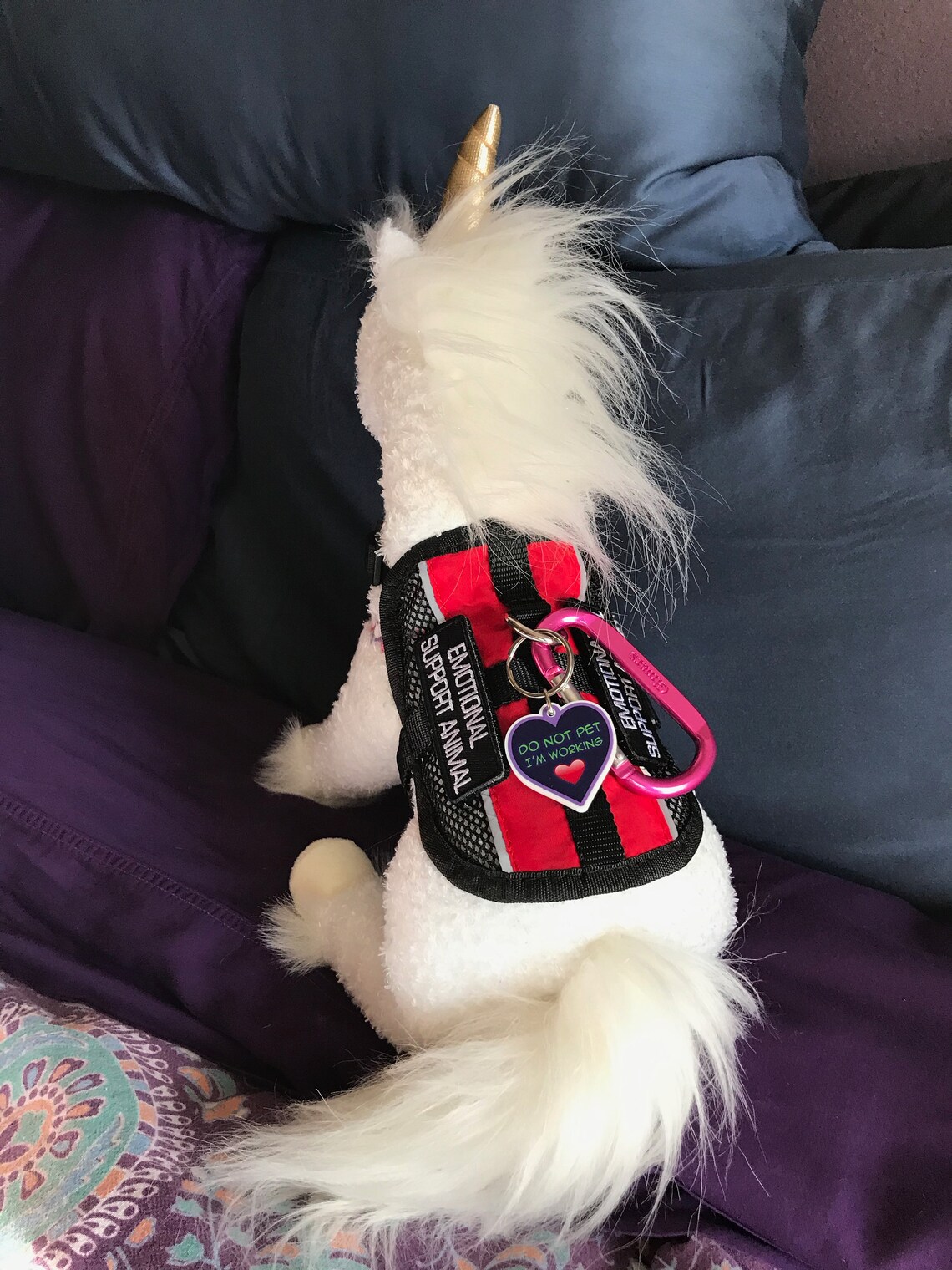 Emotional Support Stuffed Animal Plush Harness With Dclip Etsy Canada