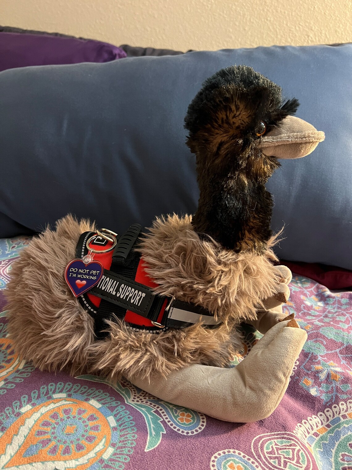 Emotional Support Emu Bird Stuffed Animal Plush Toy Etsy