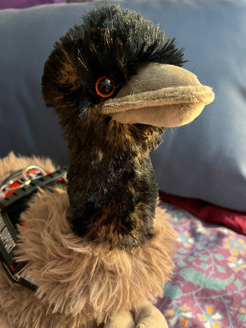 Emotional Support Emu Bird Stuffed Animal Plush Toy Etsy UK