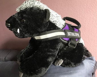 Emotional Support Honey Badger Stuffed Animal Plush Personalized Gift Toy