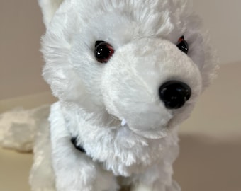 ESSA White Arctic Fox Emotional Support Plush Stuffed Animal