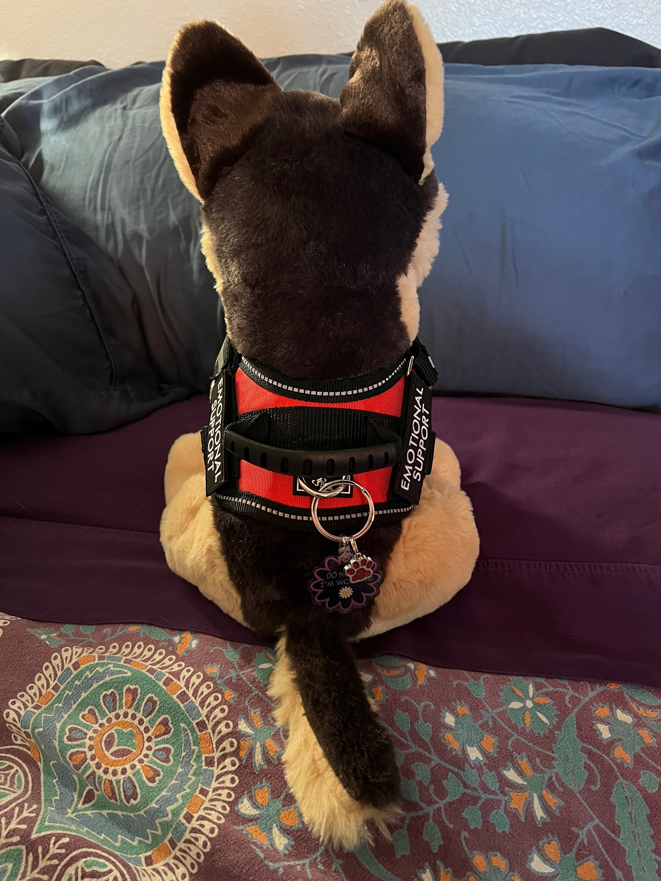 Emotional Support German Shepherd Dog Plush Stuffed Animal Personalized Gift Toy Etsy UK