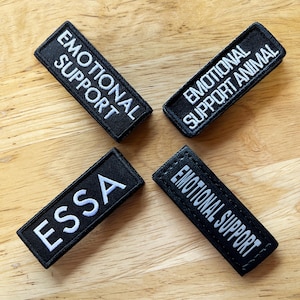 ESSA Embroidered Printed Harness Patches Emotional Support Plush Make Your Own Stuffed Animal