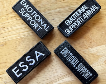 ESSA Embroidered Printed Harness Patches Emotional Support Plush Make Your Own Stuffed Animal