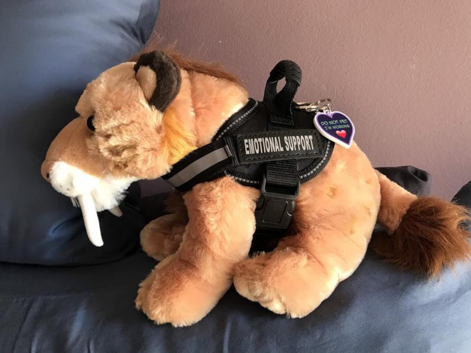 Emotional Support Stuffed Animal Plush Harness With Handle Etsy