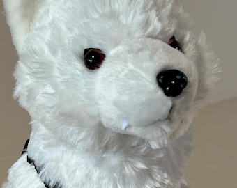 ESSA White Arctic Fox Emotional Support Plush Stuffed Animal Personalized Gift Toy