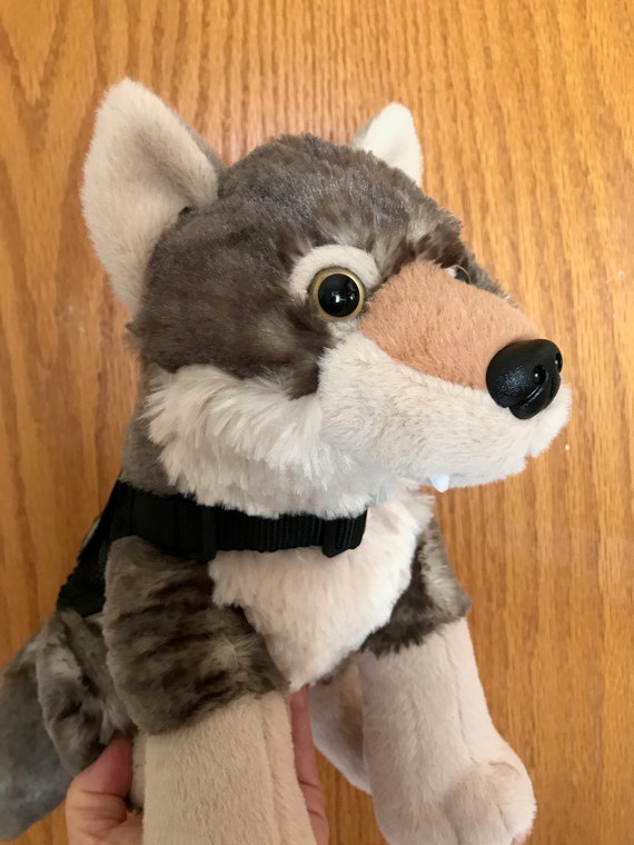 Emotional Support Grey Wolf Plush Stuffed Animal Personalized Gift Toy 