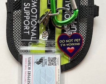 ESSA Harness with Carabiner Emotional Support Plush DIY Stuffed Animal Plush Full Gear set up