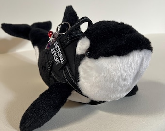 ESSA Orca Killer Whale Emotional Support Plush Stuffed Animal Personalized Gift Toy
