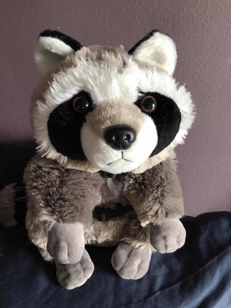 Emotional Support Raccoon Stuffed Animal Plushie Toy - Etsy