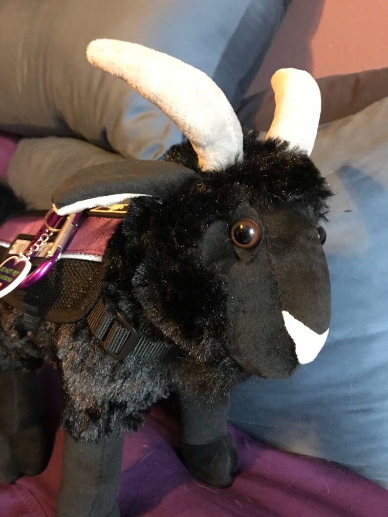 Emotional Support Witchy Baphomet Black Phillip Goat Stuffed Etsy