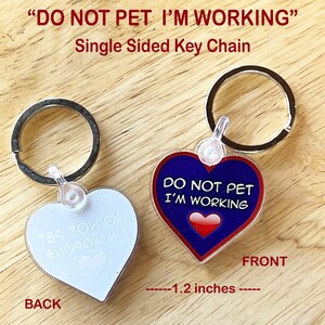 ESSA Charm Key Ring Emotional Support Make Your Own Stuffed Animal Plush Do not pet I'm working image 6