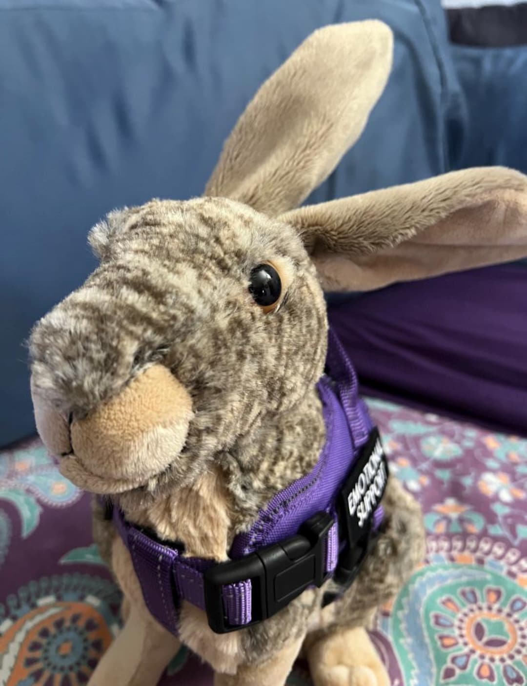 ESSA Jack Rabbit Bunny Emotional Support Plush Stuffed Animal