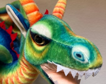 ESSA Green Dragon Emotional Support Plush Stuffed Animal Personalized Gift Toy