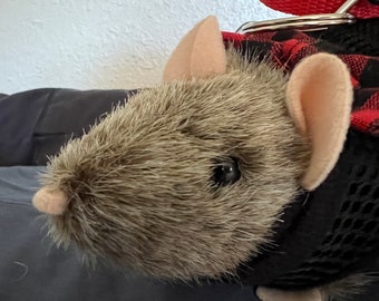 Emotional Support Rat Grey Plush Stuffed Animal Personalized Gift Toy