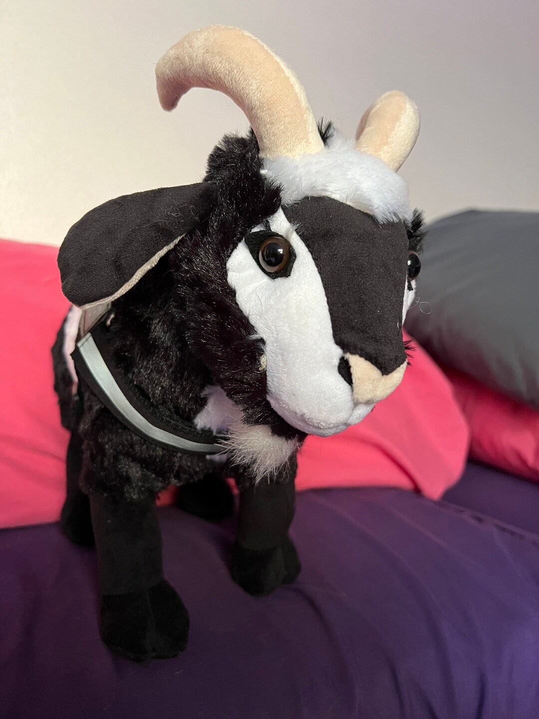 Emotional Support Black White Goat Plush Stuffed Animal Personalized Gift Toy Etsy