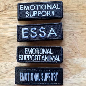 Essa Patch ESSA Embroidered Printed Harness Patches Emotional Support Plush Make ...
