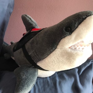 Emotional Support Great White Shark Plush Stuffed Animal Personalized Gift Toy image 3