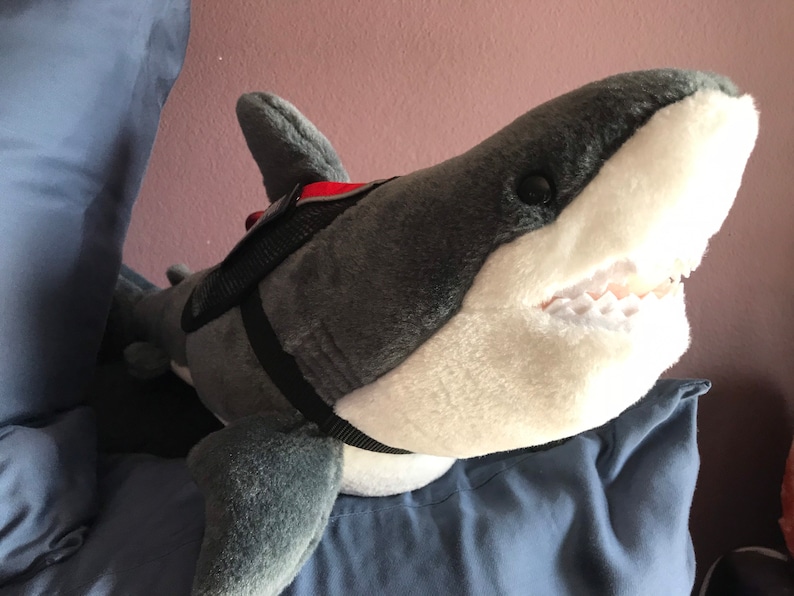 Emotional Support Great White Shark Plush Stuffed Animal Personalized Gift Toy image 3