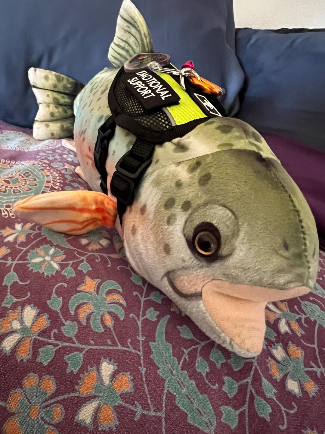 ESSA Trout Fish Emotional Support Plush Stuffed Animal Personalized ...