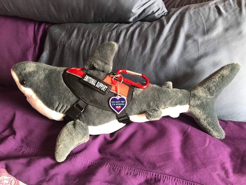 Emotional Support Great White Shark Plush Stuffed Animal Personalized Gift Toy image 2