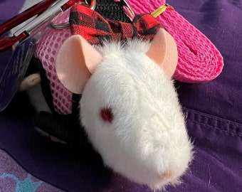 Emotional Support White Rat Plush Stuffed Animal Personalized Gift Toy