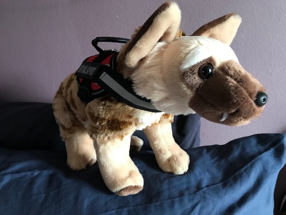 Emotional Support Harness With Handle Stuffed Animal Plush Personalized  Full Gear Set Up 