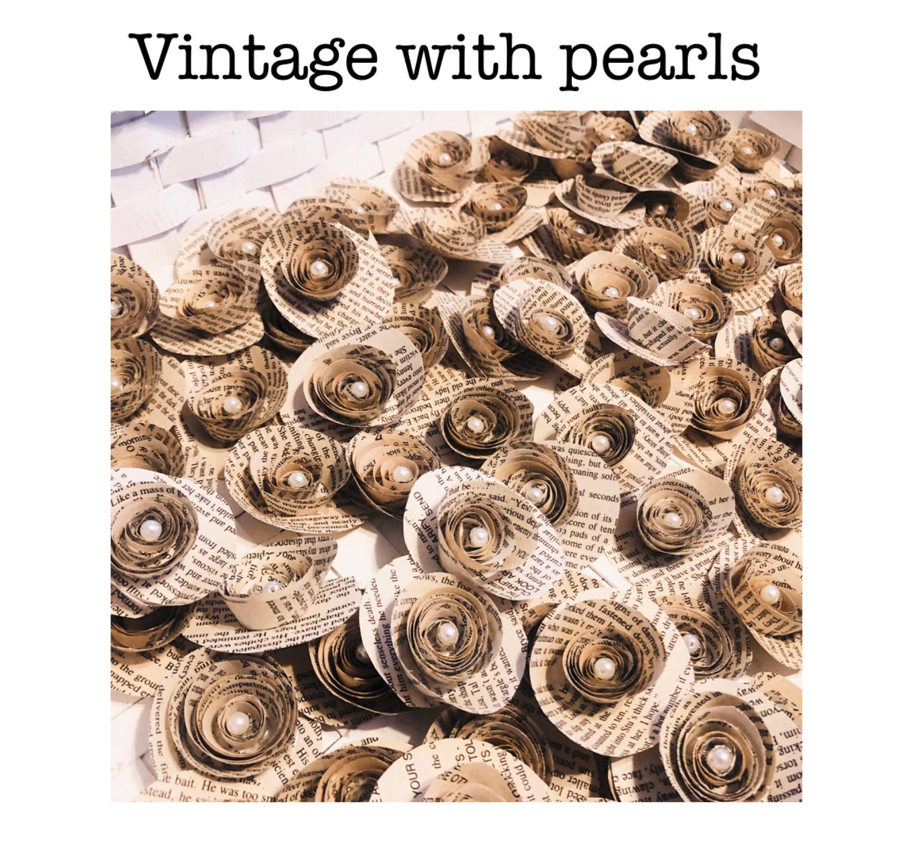 Set of book page roses book flowers book page roses | Etsy