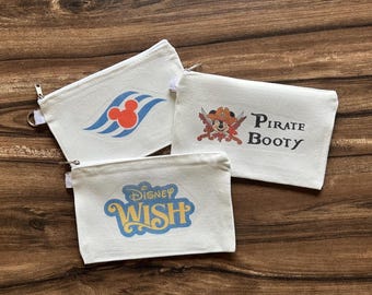 Zippered pouch bag wallet Disney cruise Fish Extender gift pirates DCL