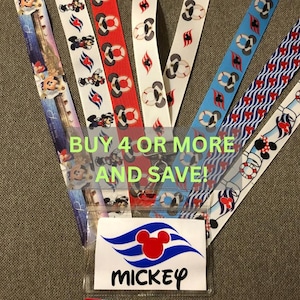 Lanyard & badge set Value Pack Disney Cruise DCL with free trading pin; Personalized