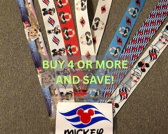 Lanyard & badge set Value Pack Disney Cruise DCL with free trading pin; Personalized