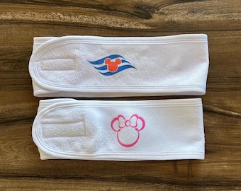 Spa headband, perfect for Disney cruise, fish extender gift for teens bridal party, facial hair wrap