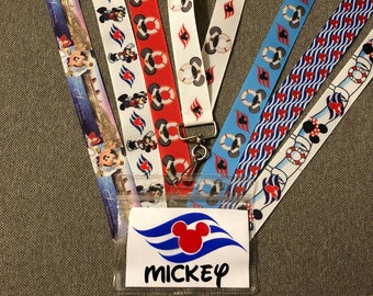 Lanyard & badge set DCL Disney cruise; key to the world