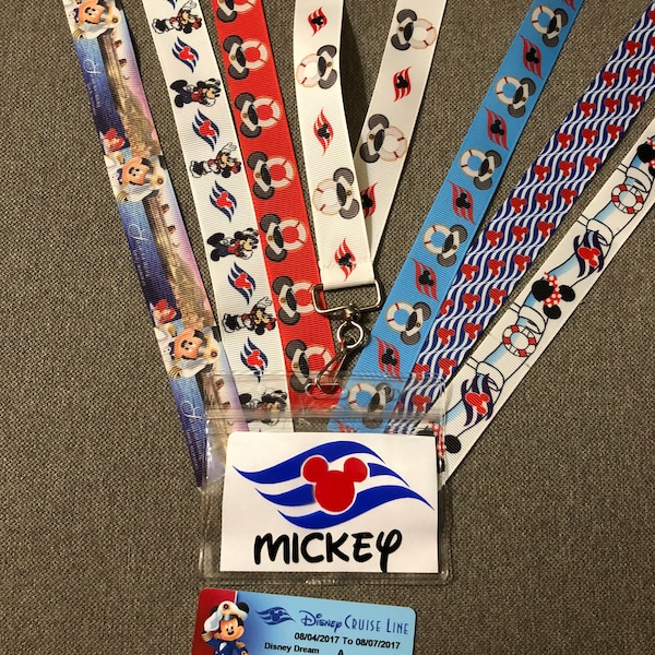Ensemble lanière et badge DCL Disney Cruise ; clé du monde