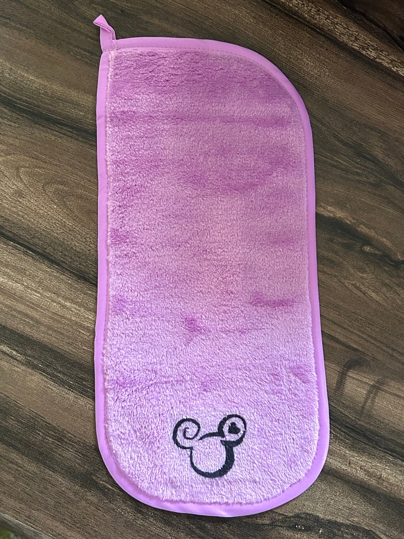 Make-up remover cloth, set of 3, Mickey Minnie, perfect for Disney cruise, fish extender gift, stocking stuffer, Eco-friendly reusable image 3