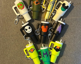Tumbler chapstick holder keychain bag charm, Halloween, Holiday Disney gift, DCL cruise