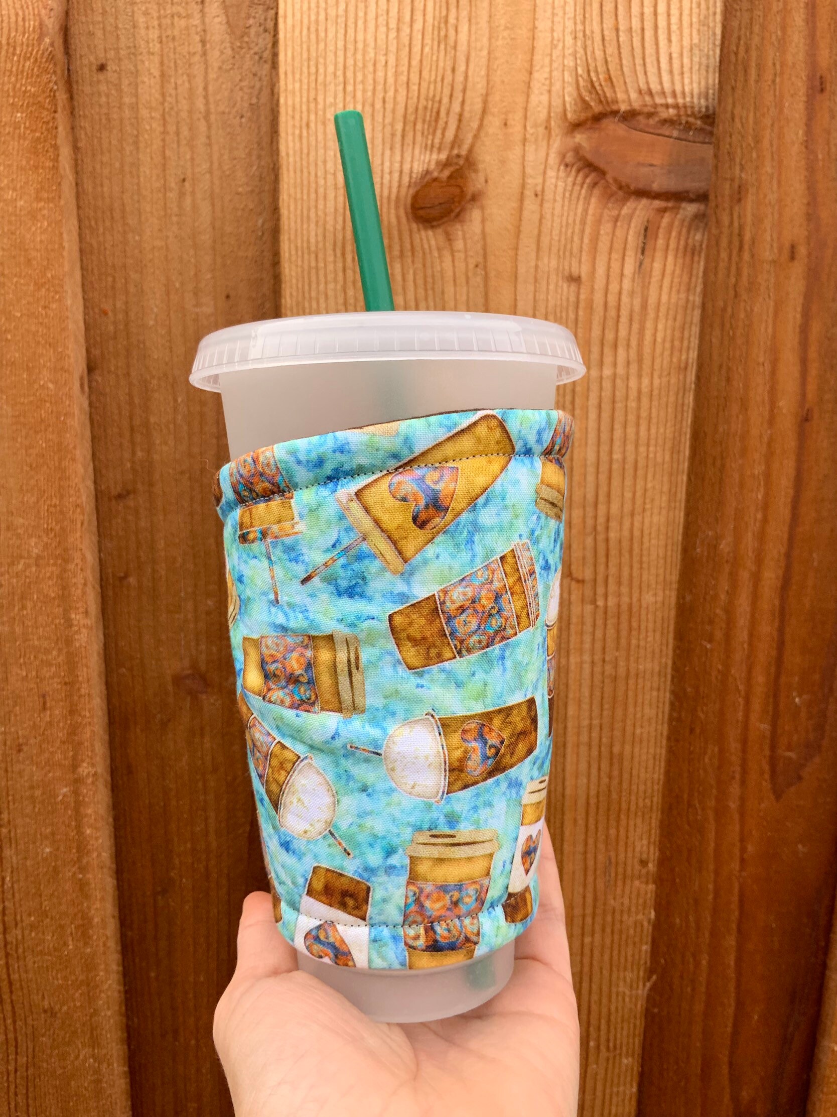 Iced Coffee Sleeve Drink Sleeve Cup Sleeve Drink Cuff Etsy