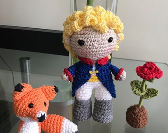 The Little Prince crochet toy pack, Little prince stuff, Little Prince amigurumi, el principito, juguete, pequeno Principe