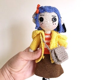 Coraline Jones crochet doll stuffed toy