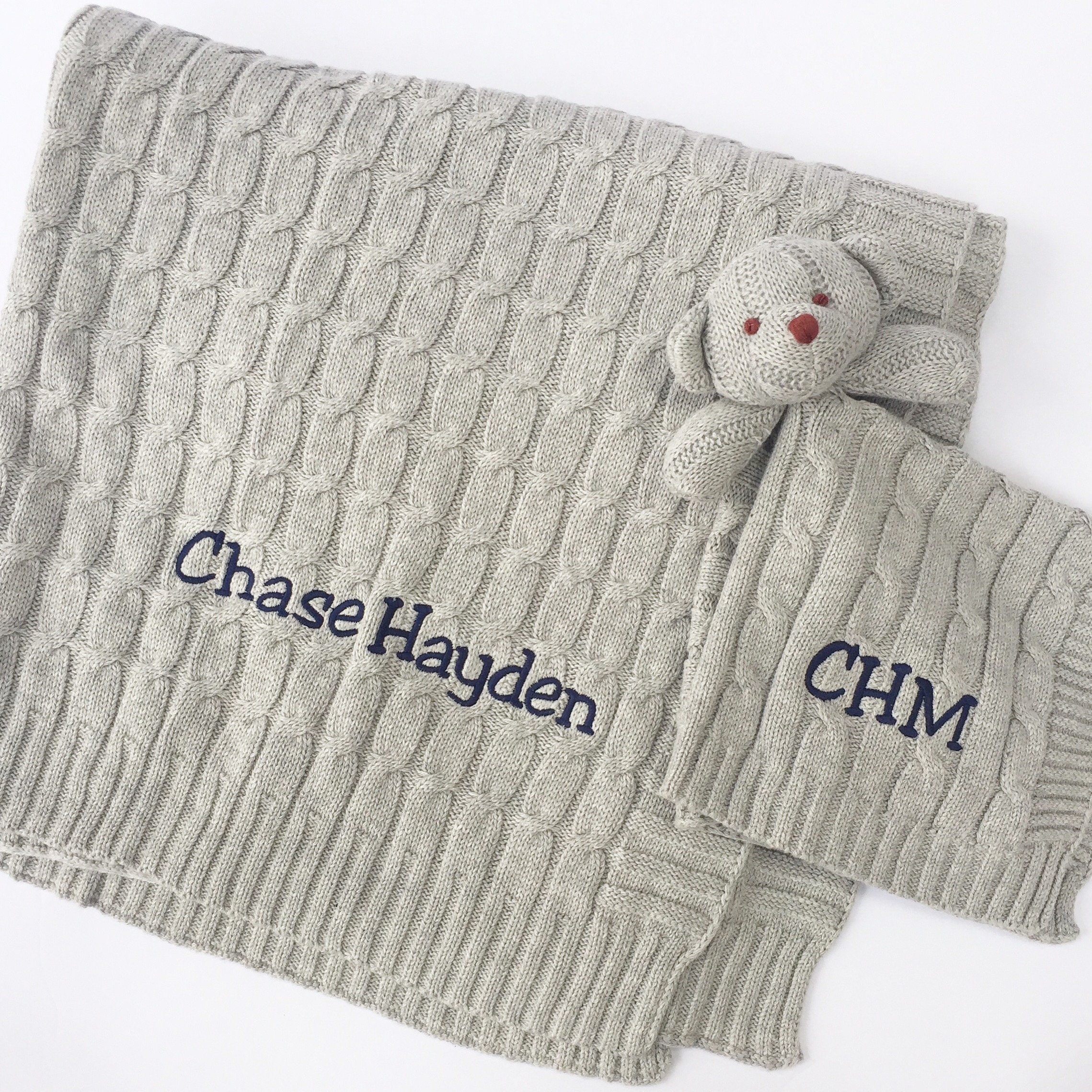 Personalized Name Blanket Newborn Gift Neutral Baby Gift Etsy