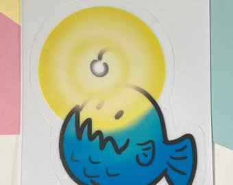 Cute Angler Fish Vinyl Sticker Decal