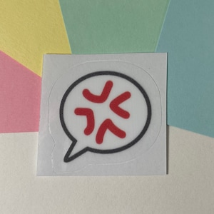 Adesivo de vinil transparente Anime Anger Mark