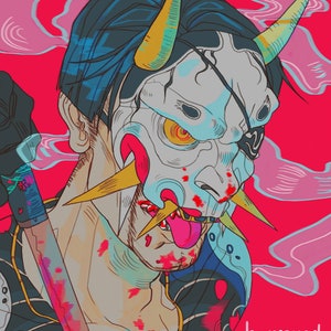 Hannya Man and Dragon of Dojima - Etsy