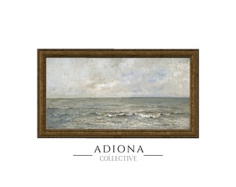 Seascape Vintage Oil Painting | Ocean Artwork | Oil Painting | Vintage Artwork | Printable Artwork | PRINTABLE DIGITAL DOWNLOAD