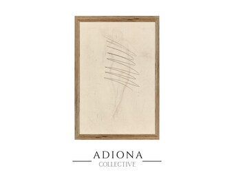 Woman Abstract Sketch | Vintage Sketch | Vintage Artwork | Printable Artwork | PRINTABLE DIGITAL DOWNLOAD