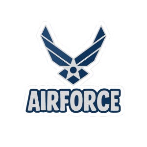 Air Force Kiss-Cut Stickers | Military Decals, Laptop Stickers, Gift for Veterans, Water Bottle Decor, Car Accessories