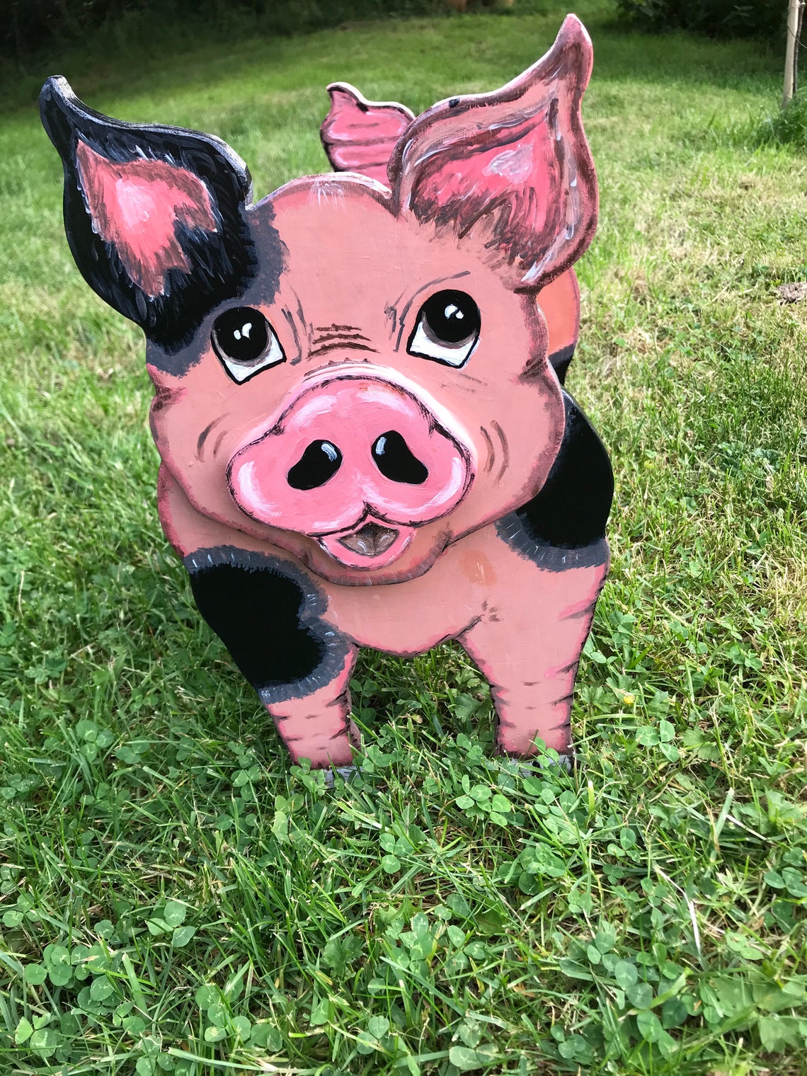 Handmade wooden pig planter trough plant stand Etsy